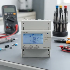 ADL400 Three Phase Multifunction DIN Rail Energy Meter LCD Display Digital kWh Meter RS485 Modbus RTU Power Monitoring