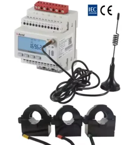 ADW300W-WF WiFi Wireless Three Phase 3pcs 100A External CTs Din Rail LCD Display Energy Meter for Factory Renovation