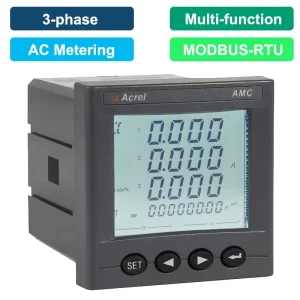 AMC72 E Three Phase Analog Only kWh Meter with RS485 Modbus and Dual I O for Industrial and Residential Use