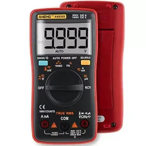 AN8008 Digital Multimeter 9999 Counts True RMS 9.999A High Current and Low Current Measurement