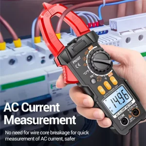 ANENG PN107 Digital Clamp Meter 4000 Counts 600A AC Current Tester with Temperature Measurement & NCV Detection