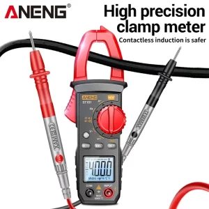 ANENG ST181 Digital Clamp Meter 4000 Counts 400A AC Current NCV Tester with 35mm Large Jaw Capacitance Frequency