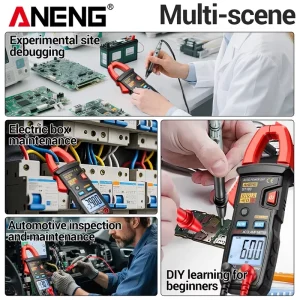 ANENG ST183 Smart Digital Clamp Meter 6000 Counts Auto Ranging NCV Tester 600A AC with Capacitance Frequency