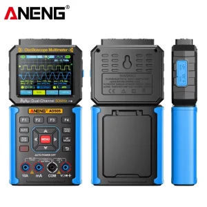 AOS05 3-in-1 Oscilloscope Multimeter 50MHz Dual Channel Signal Generator 25000 Counts USB Rechargeable Electronic Tool