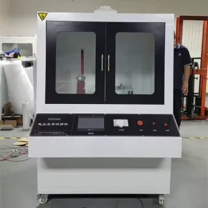 ASTMD149 Solid Insulating Materials Voltage Breakdown Tester High Accuracy 5KVA Lab Testing Equipment IEC60243 1 1 Year Warranty