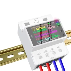 AT4P 100A Tuya WIFI Din Rail Smart Switch Remote Control AC 220V 110V Digital Power Energy Volt Amp Kwh Frequency Factor Meter