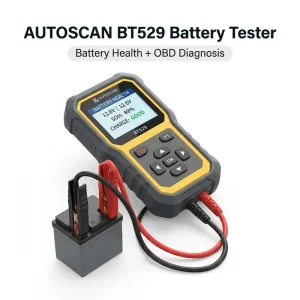 AUTOSCAN BT529 Car Battery Tester OBD2 Diagnostic Tool Battery Health Internal Resistance Test 12V 24V Universal