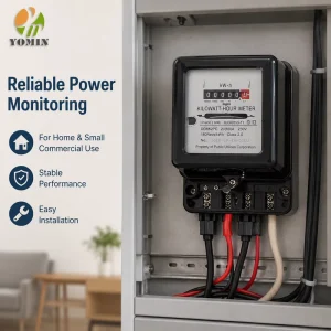 Accurate Energy Measurement Single Phase Front Board Digital Mechanical kWh Display Energy Meters with Front Board Installed