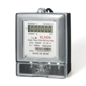 Professional Single Phase Electric Meter 220V 60A LCD Display Class 1.0 Accuracy 0-9999.9 kWh for Building Management Power
