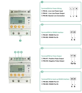Acrel ADL100 EY MODBUS RTU Direct Input 60A 220V Built in Switch Energy Management Meter for Billing Power Payment Management
