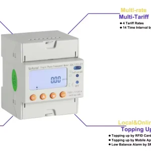 Acrel ADL100 EYNK 4G Wireless Single Phase 60A 220V MODBUS RTU Built in Switch Din Rail Energy Meter for Power Monitoring