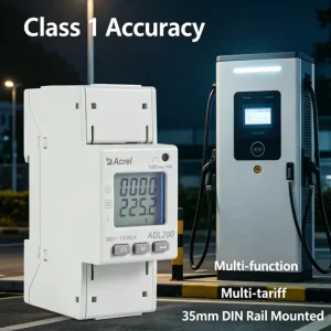 Acrel ADL200 Single Phase Din Rail Class 1 Accuracy RS485 Energy Consumption KWH Meter for EV Charging Pile