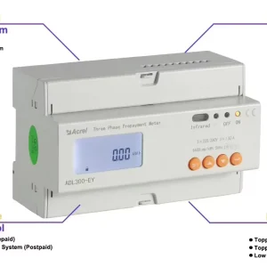 Acrel ADL300-EYNK/4GHW Communication 3*220/380V Ralay Inside Billing System Control Power Meter for Postpaid Electricity Using