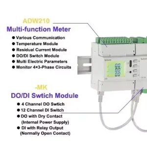 Acrel ADW210-D16-4S 100A 4*3phase CT LCD Board Display 2nd-31st Harmonic Power Demand Energy Meter with Modbus RTU RS485
