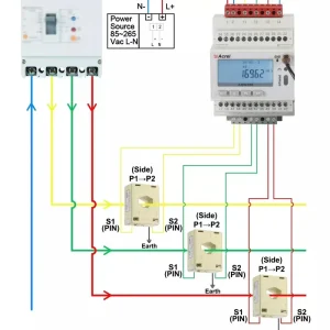 Acrel ADW300W LR RS485 Three Phase Voltage Smart LoRa 868 or 923mHz Global Transmission Power Meter for Kwh Application