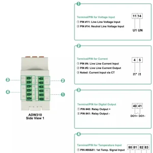 Acrel ADW310 HJ D16 WF Single Phase Din Rail Energy Meter with WiFi Communication MQTT Protocol for Smart City