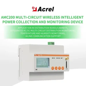 Acrel AMC200L 4E3 4 Channel AC Electrical Parameter 50mA CT Input Power Distribution LCD Display KWH Energy Meter for Monitoring