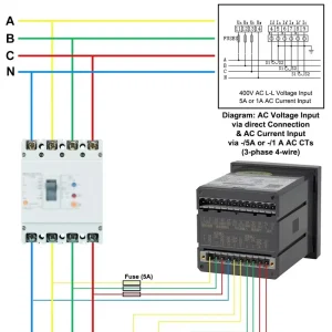 Acrel AMC96L E4 KC Multi function Panel Mount CT Current Input RS485 Communication Kwh Smart Energy Meter with LCD Display