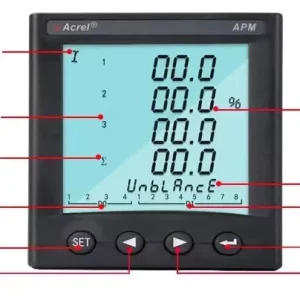 Acrel APM801 Class0.2S Three Phase Multi function Real time Maximum Demand Power Analysis Panel Smart Energy Meter for Cabinet