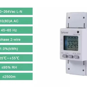 Acrel MID Certified ADL200 Single Phase Power Meter with Modbus Communication 80A Input Current for EV Charger