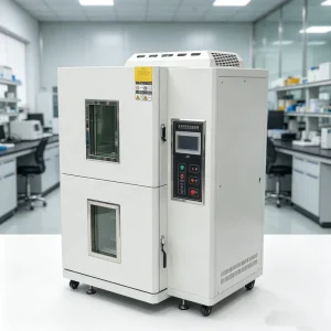 Aerospace Thermal Shock Test Equipment 50L Volume Electronic IC Semiconductor Temperature Cycling Tester