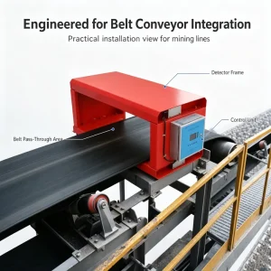 Aggregates Mining Metal Detector for Quarry Conveyor Belt Protection and Heavy Duty Industrial Applications Factory