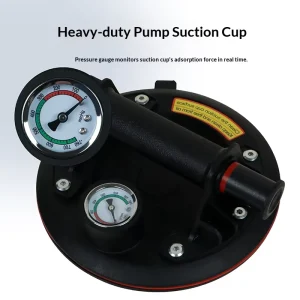 Air Pump Manual Heavy duty 8 inch Lithium battery Electric Suction Cup Automatic Air replenishing Pressure Gauge for Glass Tile