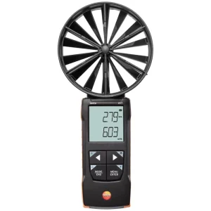 Air and Volume Flow and Temperature Meter Testo 417 Digital 100mm Vane Anemometer with 0.01m/s Resolution 0.1m/s Start Up Speed