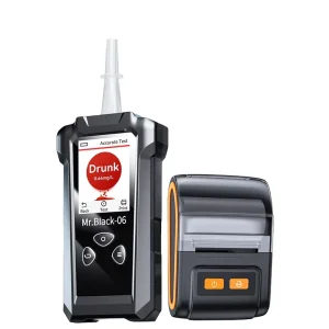 Alcohol Tester With 11 Import Fuel Cell Sensor Portable Design Breath Meter Breath Alcohol Testers HM 06 With Print
