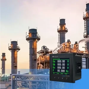 All Parameter V A Hz PF Monitor High Accuracy LCD Smart Three Phase Multifunction Electrical Meters