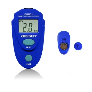 Allosun EM2271 Digital Paint Thickness Tester Automotive Coating Tester LCD Mini Paint Thickness Gauge Meter Tool