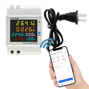 Ammeter WIFI 6IN1 Display Smart Meter AC Monitor Voltage Current Power Factor Active KWH Electric Energy Frequency Meter