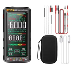 Aneng 683 Multimeter Touch 6000 Counts Smart Anti burn Rechargeable Meter AC DC Voltage Tester Current for Phone Repair