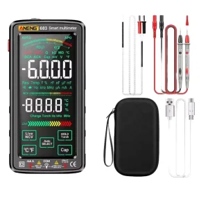 Aneng 683 Multimeter Touch 6000 Counts Smart Anti burn Rechargeable Plastic AC DC Voltage Tester Current Phone Repair