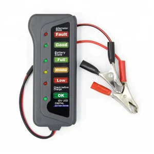 Auto Battery Tester 12V Car Digital Battery Tester with Alternator 6 LED Light