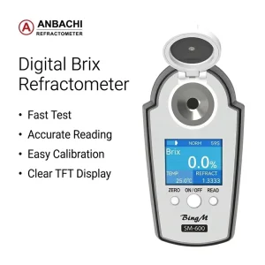 Auto Brix Meter LCD Display Refractometer Sugar Tester Fruit Juice Food Beverages OEM Customized Support 0.2%