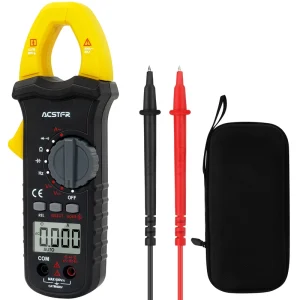 Auto Range Digital Multimeter with AC DC Voltage AC Current Resistance Capacitance Continuity Clamp Meters