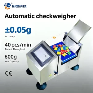 Automatic Checkweigher Machine for Small Pouch High Precision Dynamic Weight Checker 0.05g Accuracy for Packaging Line