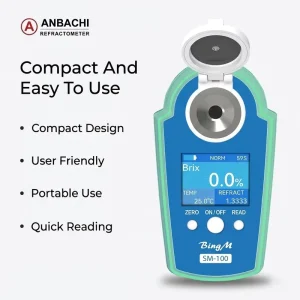 Automatic Handheld Honey Meter Digital Brix Refractometer 0.2% Accuracy Life Waterproof Color LCD 0-35% Brix Range