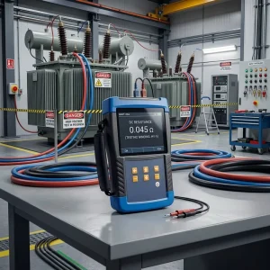 Automatic Milliohm Meter Transformer Winding DC Resistance Tester 10A Three Phase Coil Digital Handheld Substation Tester
