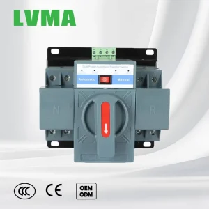Automatic Transfer Switch ATS LVMA LMQ4 63M ATSE Dual Power 63A 2P 3P 4P Mini CB Class 230V 400V <50ms Transfer Time CCC CE