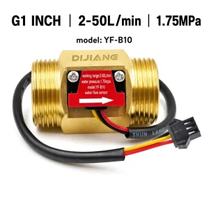 B10 G1 Male Thread Water Flow Hall Sensor Switch Flowmeter Counter 2 50L/min for Water Heater Boiler Machines DC24V