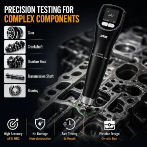BRK UCI-256 Portable Ultrasonic Hardness Tester 20N Force HB Scale Battery Powered for Thin Wall Metal Parts Coating Layer Gear