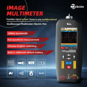 BSIDE O1X Digital Multimeter Handheld Oscilloscope 2 in 1 Real Time Sampling Digital Channels Portable Design 0 600V 0 10A