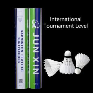 BWF Level Grade 1 Goose Feather Shuttlecocks with Natural Cork for Professional Training International Tournament