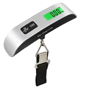 Backlit Fish Hook Hang Scale Electronic Travel Hanging 50kg Weighting Digital Luggage Scale With LCD Display