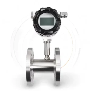 Battery Powered Digital Liquid Turbine Flow Meter Flange Thread Sanitary Clamp Connection Stainless Steel +/-1% Accuracy