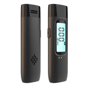 Battery Powered High Precision Non Contact Alcohol Tester with 3 Color Alarm LCD Display