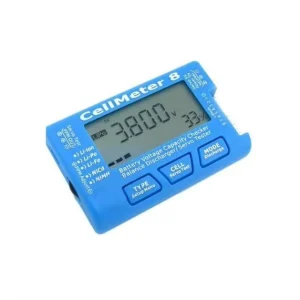 Battery Voltage Capacity Checker CellMeter 8 Blue 1-8S LiPO LiFe NIMH NICD 5 in 1 Smart Battery Tester