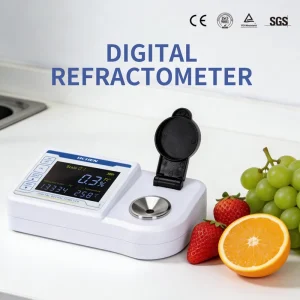 High Precision 94.0% Brix Digital Display Benchtop Brix Meter Refractometer Juice Syrup Honey Chemical Solutions